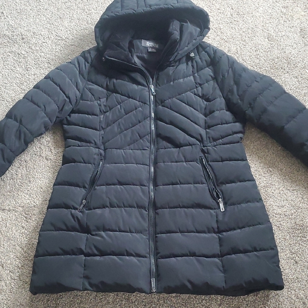 Kenneth Cole Reaction Black Puffer Jacket